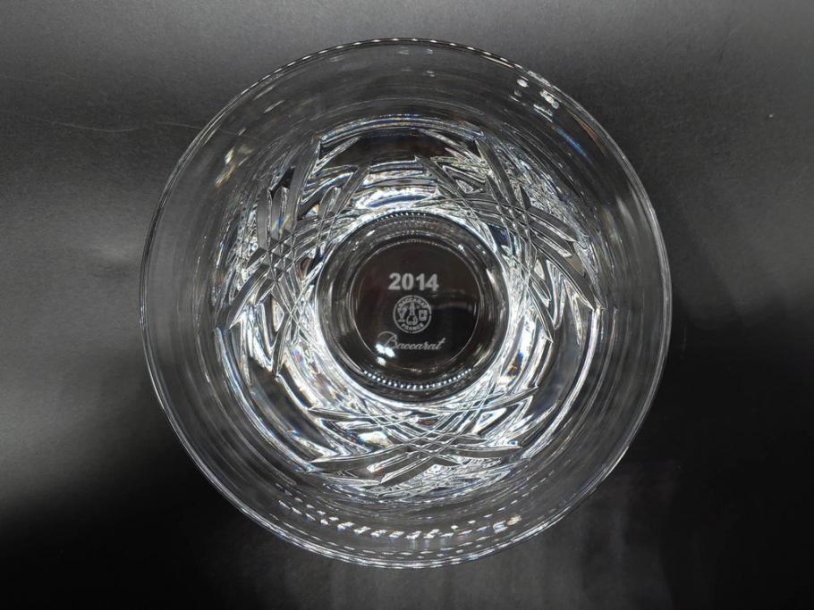未使用　フランス　Baccarat　バカラ　STELLA(ステラ)　イヤータンブラー2014　至福のひとときを演出するロックグラス2客セット(創設250周年記念、コップ、グラス、フルレッドクリスタルガラス、共箱付き)(R-079642)