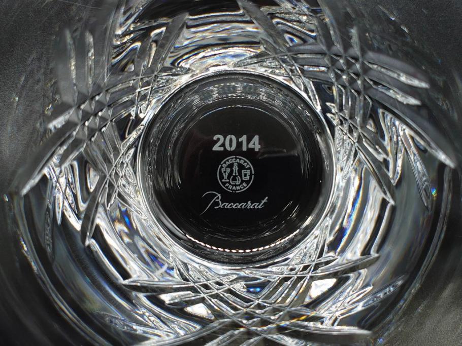 未使用　フランス　Baccarat　バカラ　STELLA(ステラ)　イヤータンブラー2014　至福のひとときを演出するロックグラス2客セット(創設250周年記念、コップ、グラス、フルレッドクリスタルガラス、共箱付き)(R-079642)