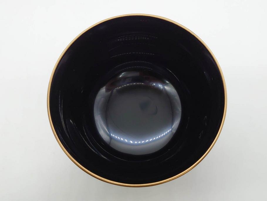 輪島塗　蒔絵　吸物椀　金彩の艶やかなデザインが見事なお椀5客セット(菊、牡丹、花、木製、漆器、漆芸、金彩、和食器、蓋付き)(R-079643)