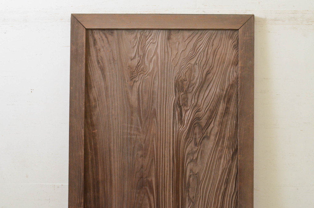 和製アンティーク　杉材　水墨画のような木目と枯れた味わいが魅力的な一枚板のテーブルトップ(天板)(R-071630)　