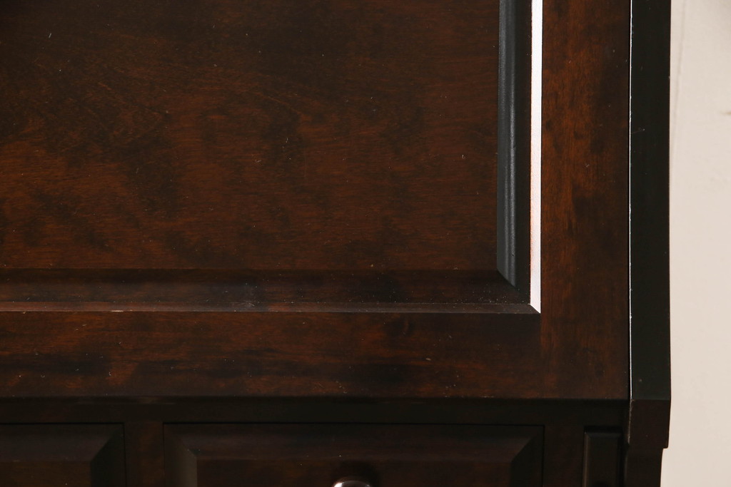 中古　北海道民芸家具　HM800　上質な作りが魅力のライティングビューロー(簿記机、ワークデスク、在宅用、在宅ワーク用、引き出し)(定価約30万8千円)(R-065237)