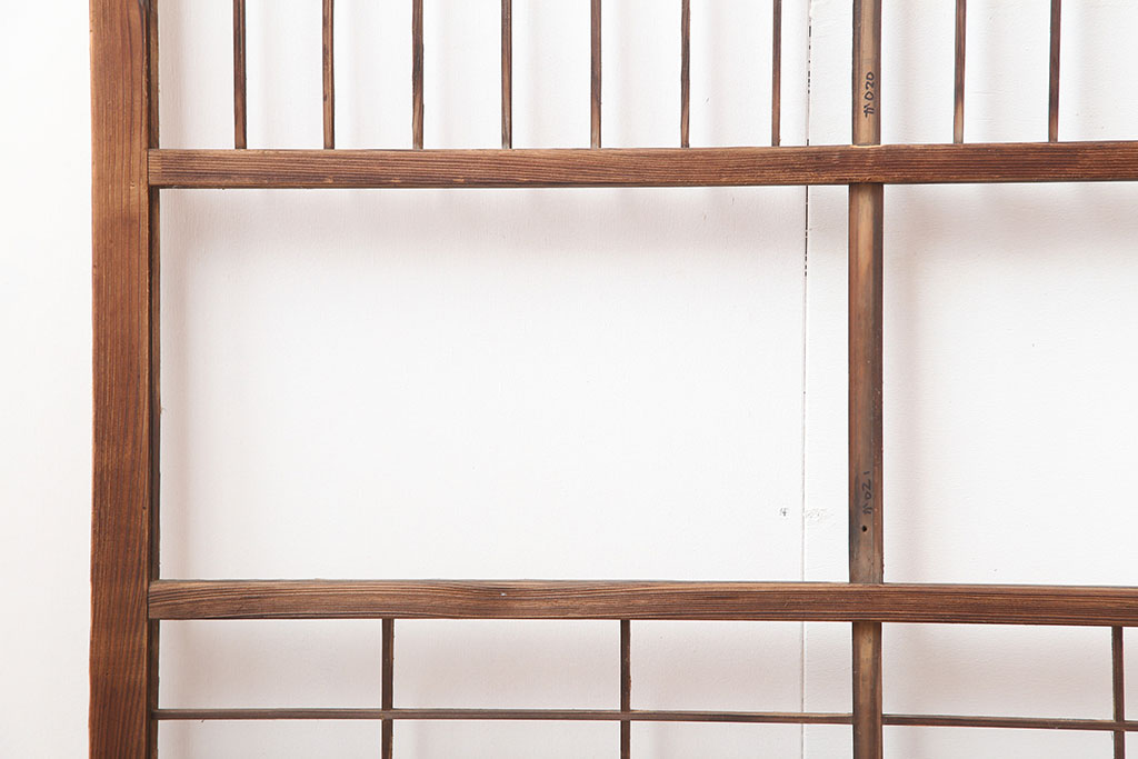 アンティーク建具　昭和初期　和モダンな雰囲気作りにおすすめのガラス障子戸4枚セット(引き戸)(R-044954)