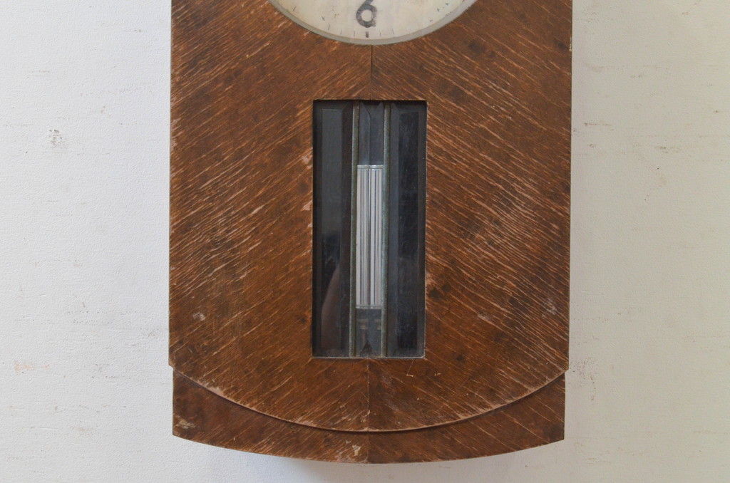 和製アンティーク　横浜エムズイ商会　TRADE(Z)MARK(トレードマーク)　頭半丸型のレトロな掛け時計(柱時計、古時計、振り子時計)(R-072272)