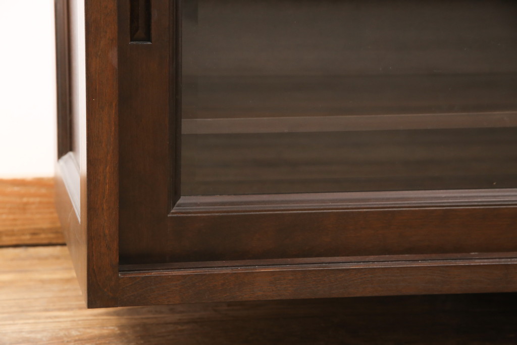 中古　松本民芸家具　脚(台輪)付きリメイク　シンプルで様々な空間に取り入れやすいローボード(テレビ台、収納棚、戸棚)(R-055801)