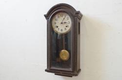 和製アンティーク　EIKEISHA(栄計舎)　TRADE(AK)MARK(トレードマーク)　30DAY　落ち着きのあるクラシカルな雰囲気が素敵な掛け時計(柱時計、古時計、振り子時計)(R-072180)