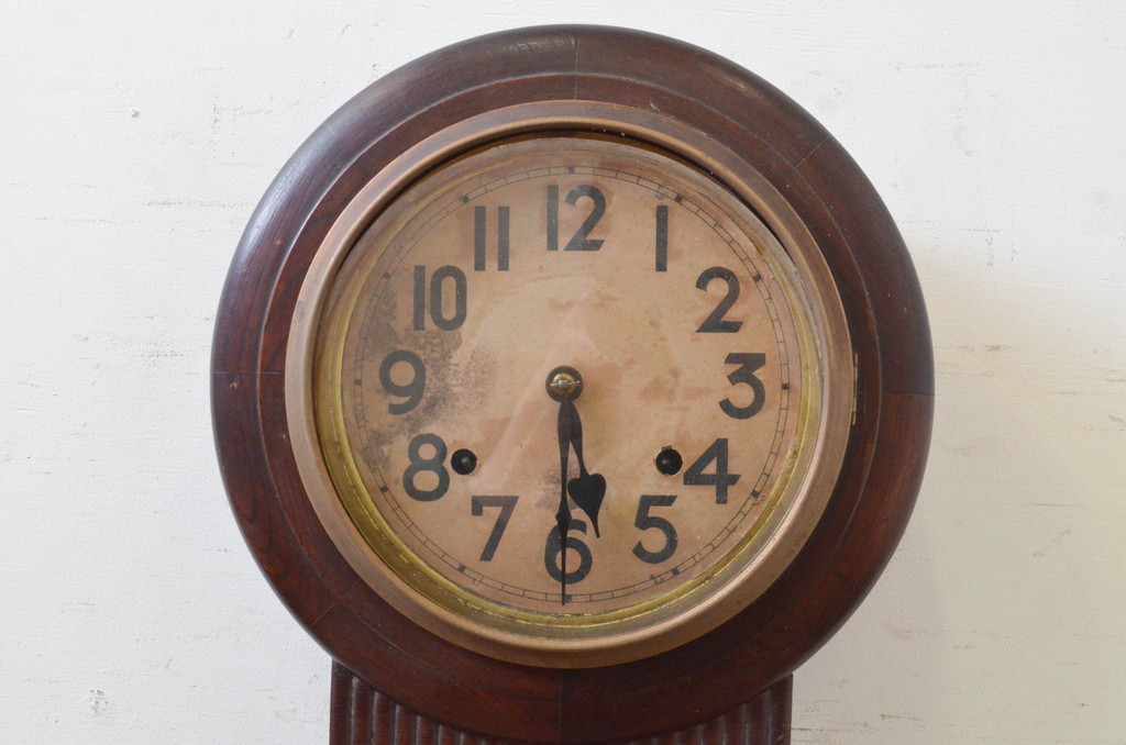 和製アンティーク　精工舎(SEIKOSHA、セイコー)　クラシカルな雰囲気溢れる掛け時計(柱時計、古時計、振り子時計)(R-072404)
