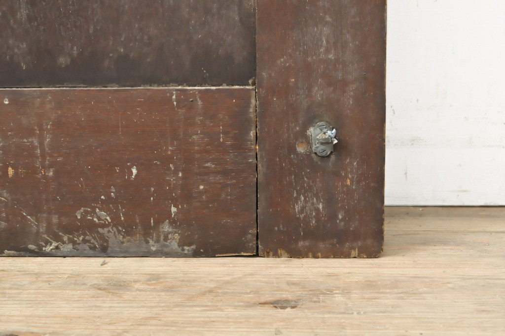 アンティーク建具　ペイント仕上げ限定　レトロな雰囲気が魅力の木製ドア1枚(ガラス扉)(R-055354)