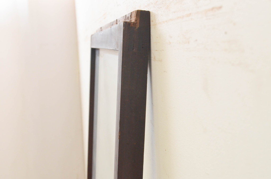 アンティーク建具　昭和レトロな空間づくりにおすすめな幅狭ガラス戸1枚(引き戸)(R-071917)