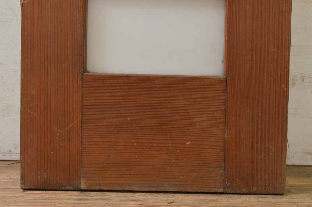 アンティーク建具　昭和レトロな雰囲気漂う幅狭扉1枚(ドア、引き戸、ガラス戸　ガラス扉)(R-071921)