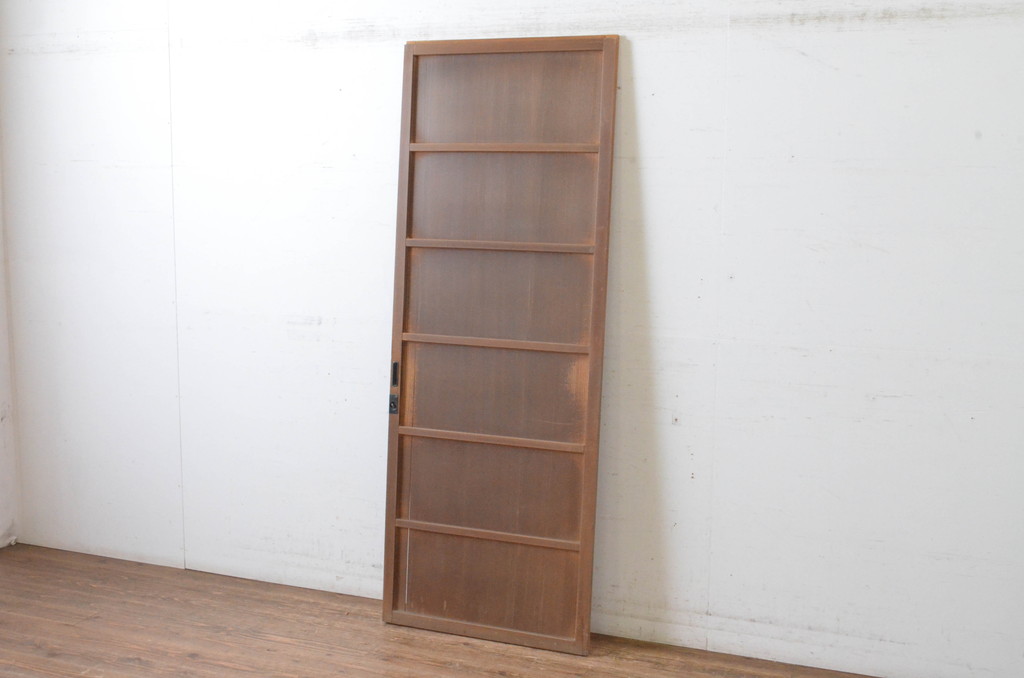 アンティーク建具 杉材 美しい柾目が目を引く板戸2枚セット