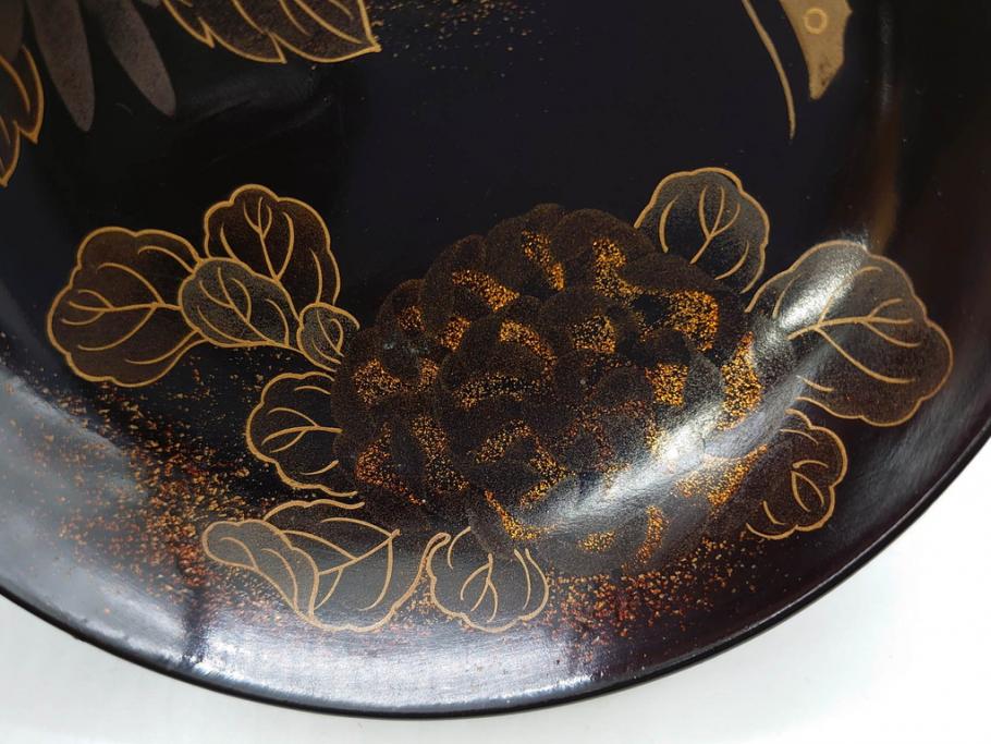 明治期　輪島塗　木製　漆器　金蒔絵　気品漂うお椀10客セット(蓮、菊、蝶、ちょう、花、蓋付き、汁椀、吸物椀、漆芸、和食器)(R-079649)