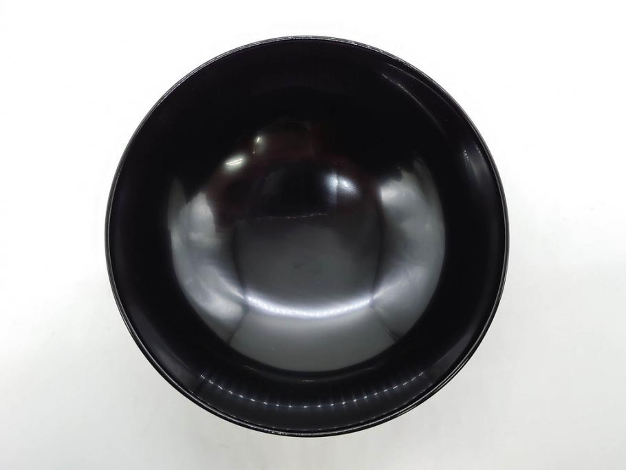 昭和期　輪島塗　漆器　木製　金蒔絵　豪華な金彩が美しいお椀9客セット(鉄線花?、漆芸、蓋付き、汁椀、吸物椀、和食器)(R-079650)　