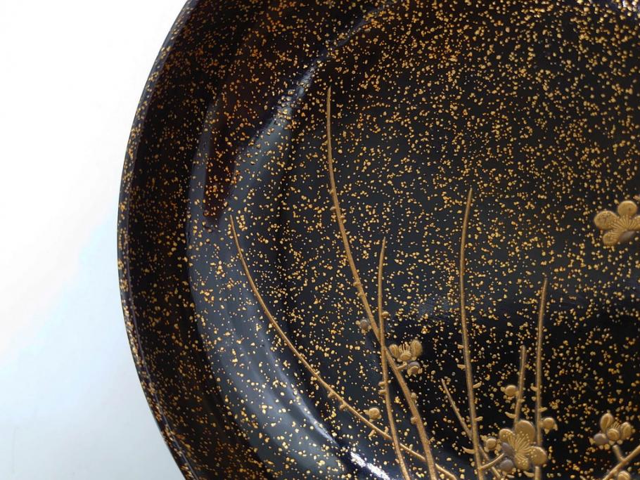 明治期　上手物　高蒔絵　金梨地　梅竹　眩い煌めきに見惚れる煮物椀10客セット(笹、漆器、和食器、木製椀、汁椀、吸物椀、お椀、共箱付き)(R-079680)