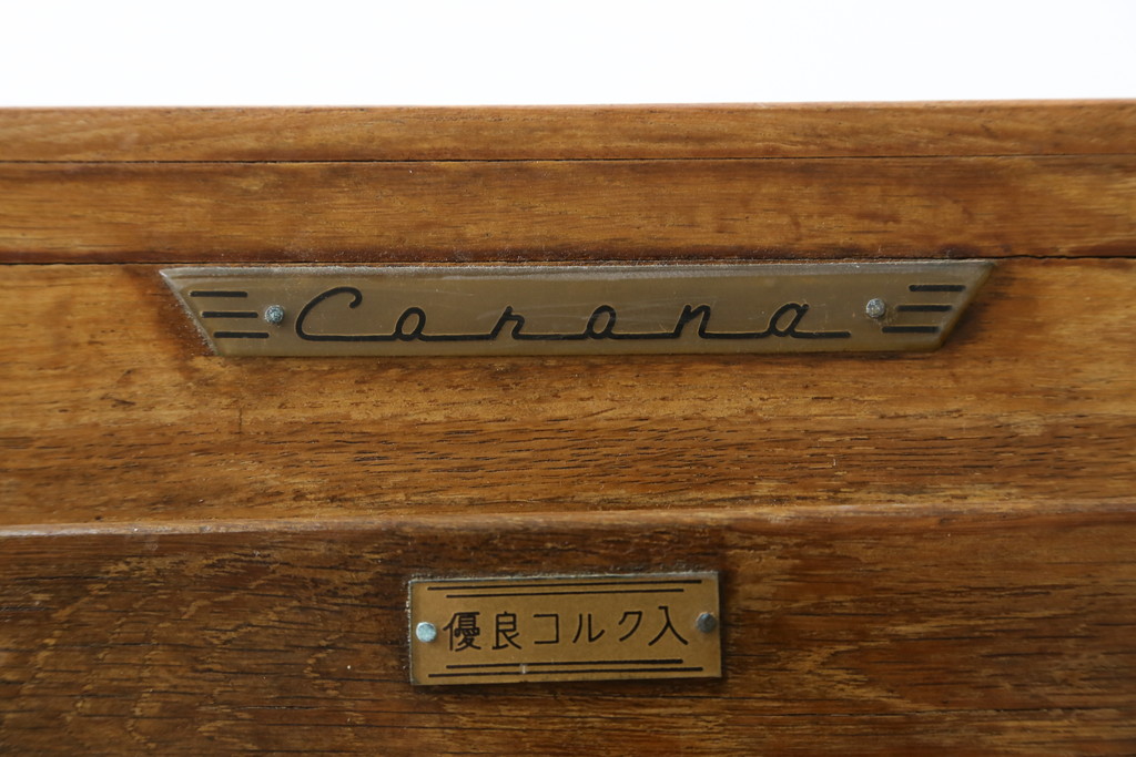 和製アンティーク　ディスプレイにおすすめ!昭和のノスタルジックな雰囲気が魅力的な木製冷蔵庫(冷蔵箱、収納棚、戸棚、サイドキャビネット、ディスプレイ雑貨)(R-079542)