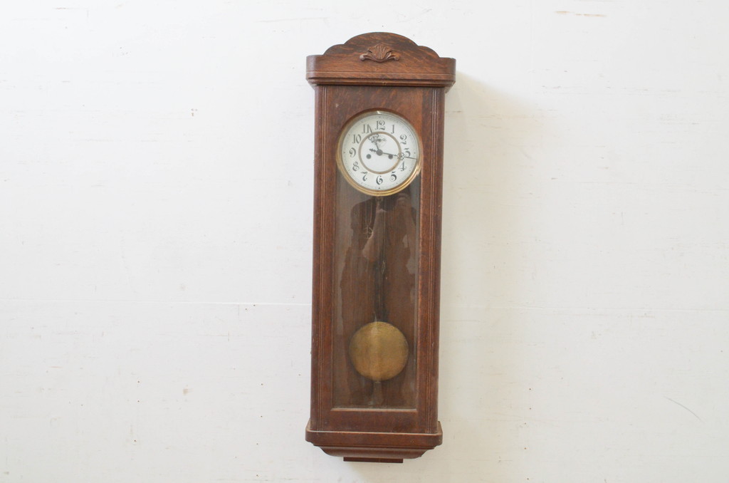 和製アンティーク　大型　クラシカルなデザインが魅力的な掛け時計(柱時計、古時計、振り子時計)(R-072154)