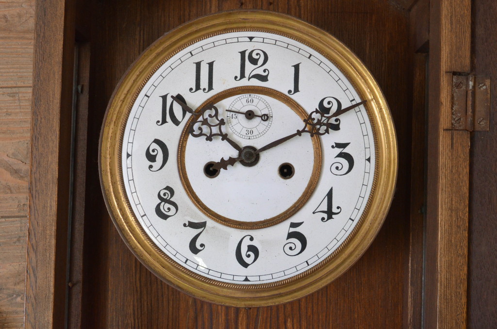 和製アンティーク　大型　クラシカルなデザインが魅力的な掛け時計(柱時計、古時計、振り子時計)(R-072154)