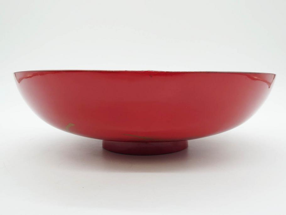 明治3年　朱塗　金蒔絵　漆器　木製　五ツ組　雅な雰囲気漂う大盃5点セット(松、牡丹、花、風景、漆芸、杯、酒器、和食器、共箱付き)(R-079685)