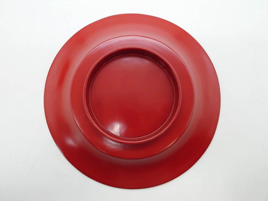 明治期　朱塗　木製椀　食卓を明るく彩る煮物椀10客セット(漆器、和食器、汁椀、蓋付き、吸物椀、お椀、共箱付き)(R-079687)
