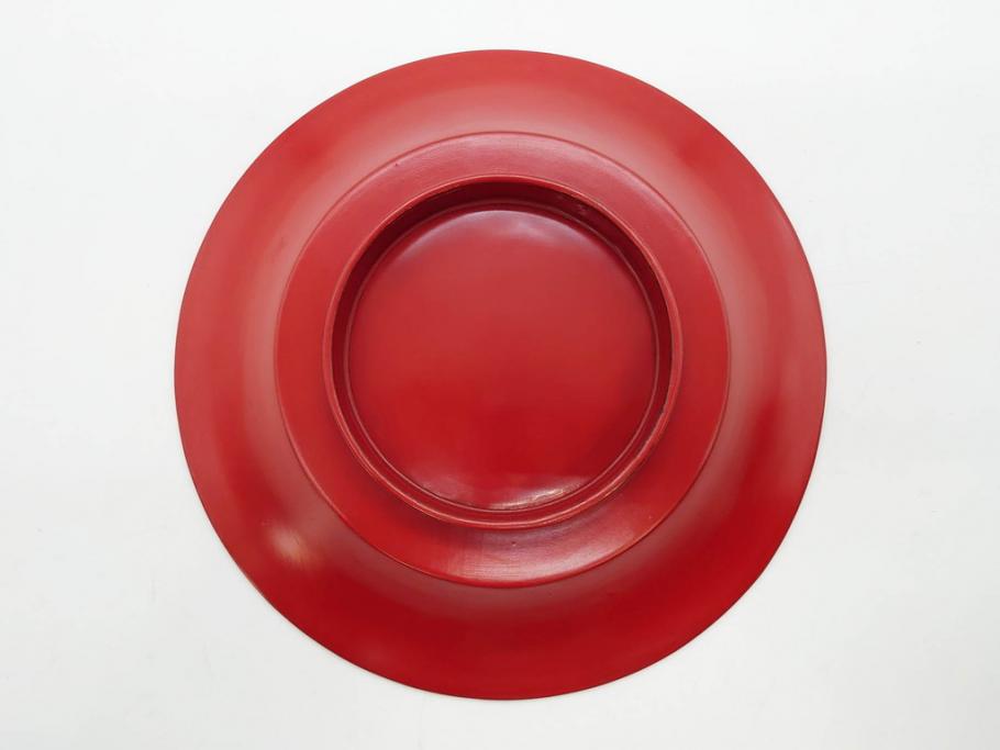明治期　朱塗　木製椀　艶やかな漆が美しい煮物椀10客セット(漆器、和食器、汁椀、蓋付き、吸物椀、お椀、共箱付き)(R-079688)