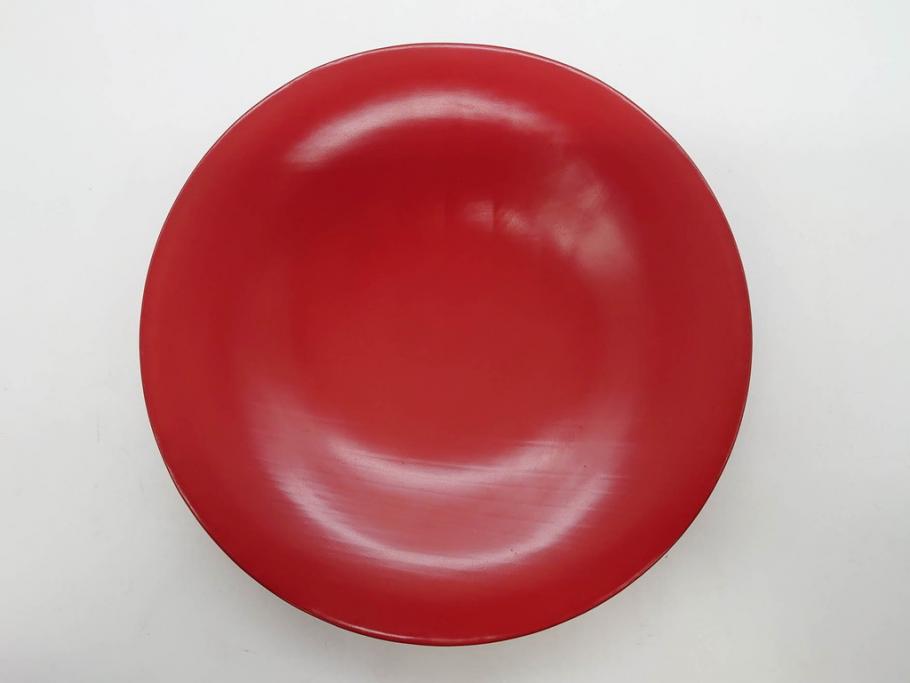 明治期　朱塗　木製椀　艶やかな漆が美しい煮物椀10客セット(漆器、和食器、汁椀、蓋付き、吸物椀、お椀、共箱付き)(R-079688)