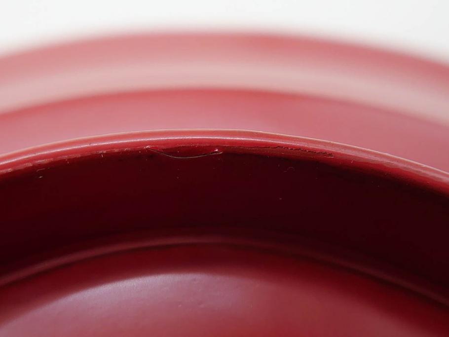 明治期　朱塗　木製椀　艶やかな漆が美しい煮物椀10客セット(漆器、和食器、汁椀、蓋付き、吸物椀、お椀、共箱付き)(R-079688)