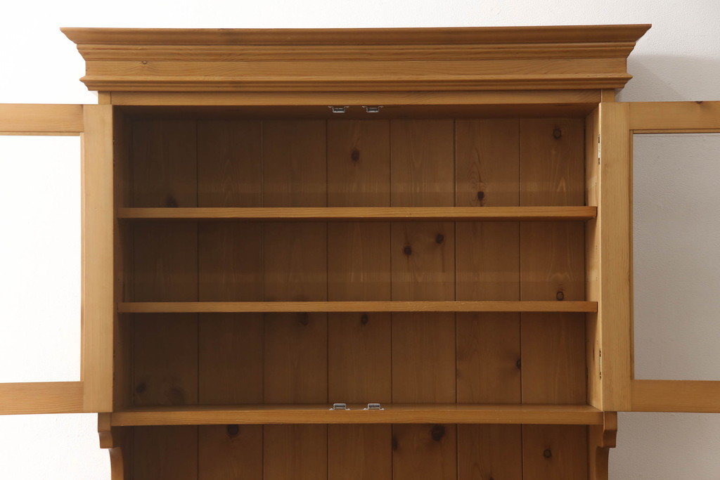 中古　PENNY WISE(ペニーワイズ)　優しい木の温もり溢れるカップボード(食器棚、収納棚、戸棚、キャビネット、飾り棚)(R-066171)