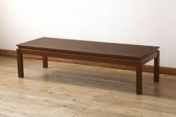 デンマークビンテージ　北欧家具　チーク材製　横長サイズのセンターテーブル(ローテーブル、コーヒーテーブル、ヴィンテージ)(R-056549)