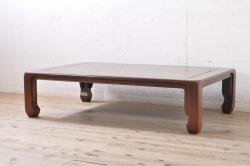 北欧ビンテージ　モビリア(mobilia)　チーク材　モダンなデザインが洗練された雰囲気を醸し出すローテーブル(センターテーブル、リビングテーブル、ヴィンテージ)(R-061517)