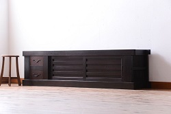 【加工実例】アイアンラックの棚板をチーク材にて新規製作して取り付け。当店商品を参考に、色味を出来る限り近しく仕上げました。(オープンラック、棚)
