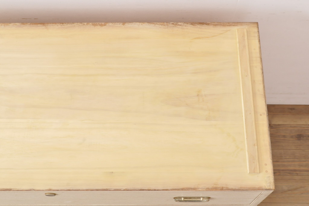 中古　リメイク　伝統工芸士・頓所芳男　品のある佇まいが美しい加茂桐箪笥・下段(胴厚)(総桐たんす、着物箪笥、衣装タンス、和タンス)(R-055784)