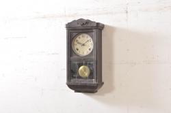 和製アンティーク　TAKANO(高野時計)製　電池式　八角合長型のレトロな柱時計(掛け時計、八角時計)(R-051227)