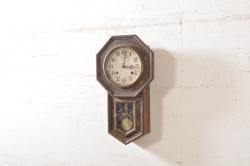 和製アンティーク　精工舎(SEIKOSHA、セイコー)　TRADE(S)MARK　14DAY　昔懐かしい雰囲気を醸し出す掛け時計(柱時計、古時計、振り子時計)(R-072412)