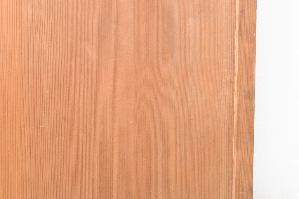 アンティーク建具　杉材　美しい柾目が目を引く板戸2枚セット(引き戸、建具)(R-059209)