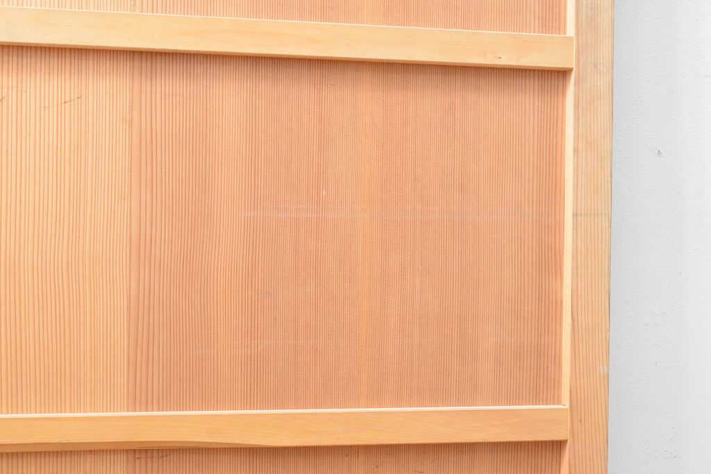 アンティーク建具　杉材　美しい柾目が目を引く板戸2枚セット(引き戸、建具)(R-059209)