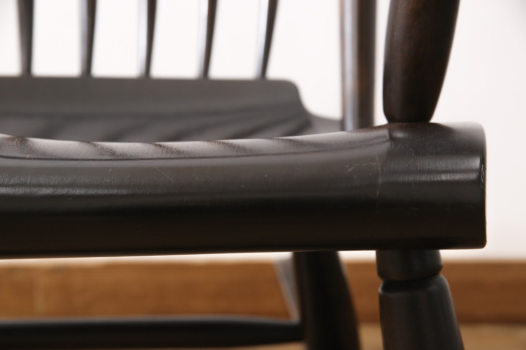 中古　希少　絶版品　松本民芸家具　やすらぎのひとときにおすすめなG型ロッキングチェア(定価約47万円)(椅子、イス、板座チェア、アームチェア)(R-055568)