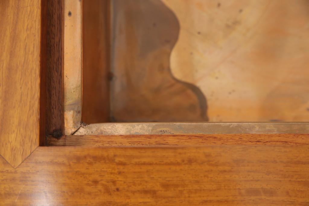 中古　民芸家具　カリン材　分解式の大振り関西火鉢(囲炉裏、座卓、テーブル、花梨材)(R-050415)