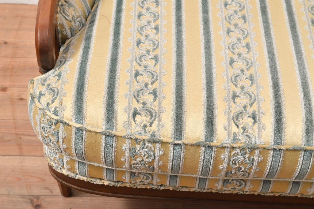 中古　美品　DREXEL HERITAGE(ドレクセルヘリテイジ)　Upholstery(アップホルスタリー)　ワンランク上の上質なお部屋作りにぴったりの3人掛けソファ(アームソファ、3P)(R-055934)