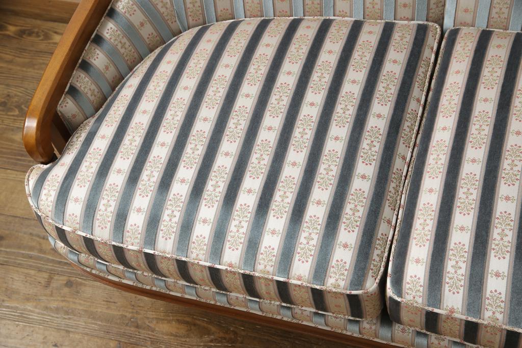 中古　美品　DREXEL HERITAGE(ドレクセルヘリテイジ)　Upholstery(アップホルスタリー)　ワンランク上の上質なお部屋作りにぴったりの3人掛けソファ(アームソファ、3P)(R-054978)