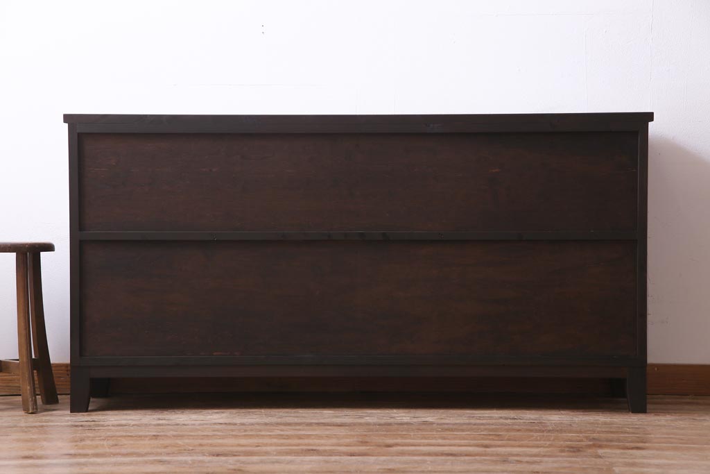 ラフジュ工房オリジナル　明治期の建具を活用した味のある佇まいの戸棚(収納棚)(R-051090)