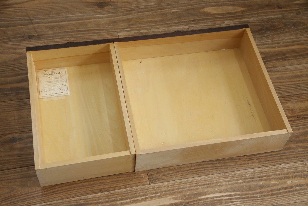 中古　北海道民芸家具　収納に便利な本棚付き!!　シックなビューローブックケース(ライティングビューロー、簿記机、引き出し、ブックシェルフ、本棚、飾り棚、収納棚、ワークデスク、在宅ワーク、在宅用)(定価約50万円)(R-079263)