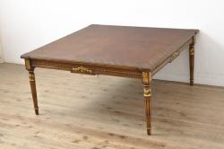 ヴィンテージ家具　イギリスビンテージ　ERCOL(アーコール)　エルム材　クラシカルな印象のダイニングテーブル(リフェクトリーテーブル)(R-044896)