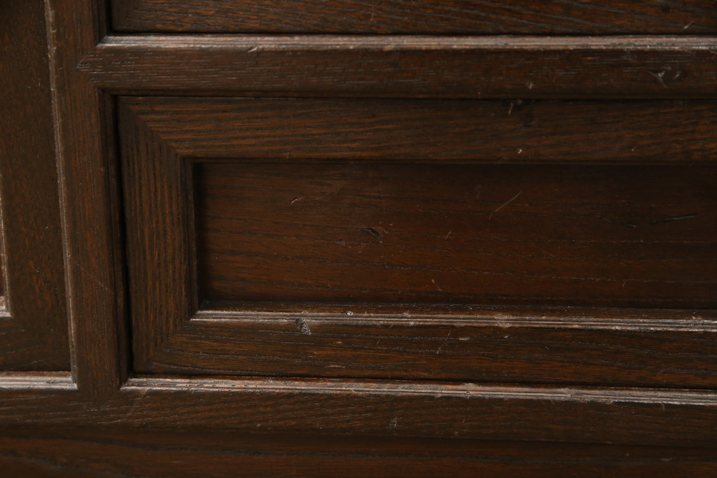 ヴィンテージ　松本民芸家具　絶版品!直線的なデザインが美しい戸棚(収納棚、サイドボード、ビンテージ)(R-047892)