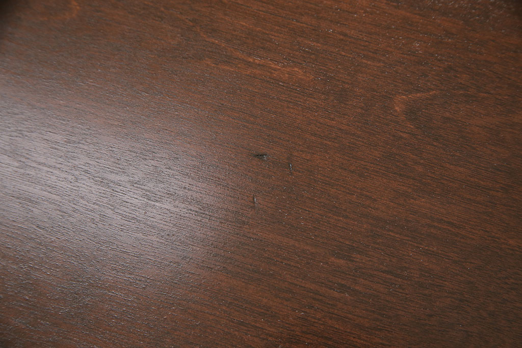 中古　北海道民芸家具　#430　洗練されたデザインのバタフライ卓(ダイニングテーブル、エクステンションテーブル)(定価約20万円)(R-050755)