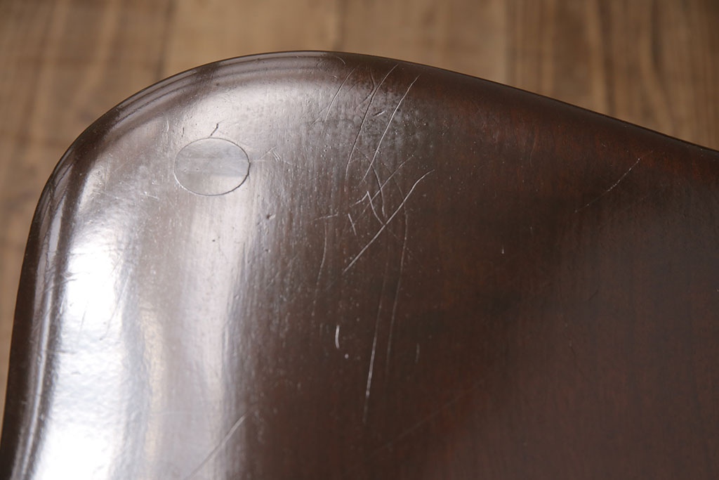 ビンテージ　松本民芸家具　美しいシルエットが魅力の#72リーチ型チェア2脚セット(ダイニングチェア、椅子、板座チェア、ヴィンテージ)(R-050668)