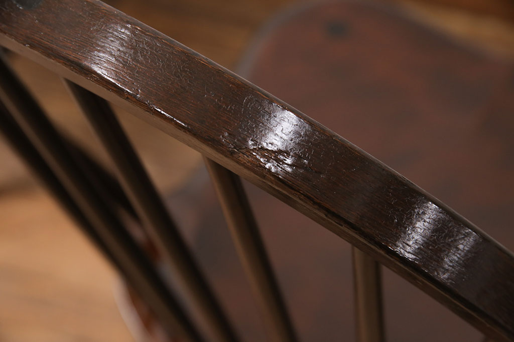 ビンテージ　松本民芸家具　美しいシルエットが魅力の#72リーチ型チェア2脚セット(ダイニングチェア、椅子、板座チェア、ヴィンテージ)(R-050668)