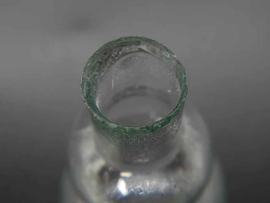 戦前　当時物　瓢箪型　可愛らしいフォルムのニッキ水瓶5個セット(桜3つ、花、豆ガラス、ちびニッキ水、ガラス容器、駄菓子屋ビン、ペロペロ、レトロガラス、一輪挿し、ひょうたん)(R-077067)