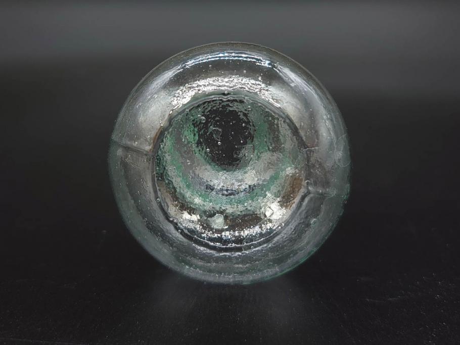 戦前　当時物　瓢箪型　可愛らしいフォルムのニッキ水瓶5個セット(桜3つ、花、豆ガラス、ちびニッキ水、ガラス容器、駄菓子屋ビン、ペロペロ、レトロガラス、一輪挿し、ひょうたん)(R-077067)