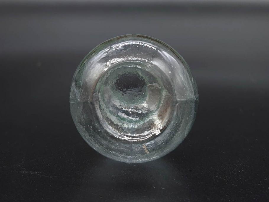 戦前　当時物　瓢箪型　可愛らしいフォルムのニッキ水瓶5個セット(桜3つ、花、豆ガラス、ちびニッキ水、ガラス容器、駄菓子屋ビン、ペロペロ、レトロガラス、一輪挿し、ひょうたん)(R-077067)