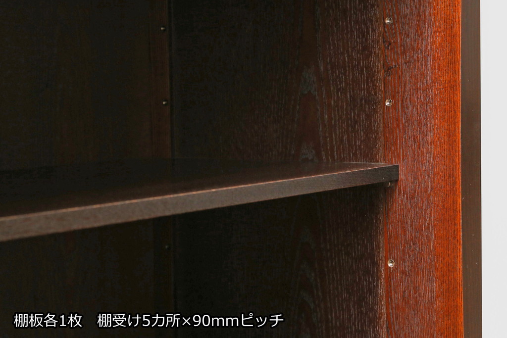 中古　格子デザインが凛とした和を演出する水屋箪笥サイドボード(食器棚、戸棚、収納棚、サイドキャビネット)(R-079492)