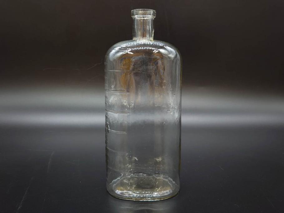大正～昭和初期　時代を重ねた味わいのあるボトル瓶5点セット(ガラスビン、ガラス瓶、硝子、薬瓶、花瓶、花入、花器)(R-076787)